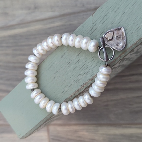 Pearl and Sterling silver bracelet - Picture 1 of 4